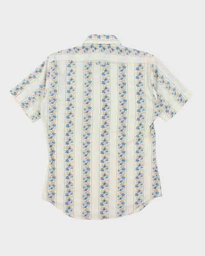 Vintage Western Atlantic Snap Button Patterned Western Shirt - M
