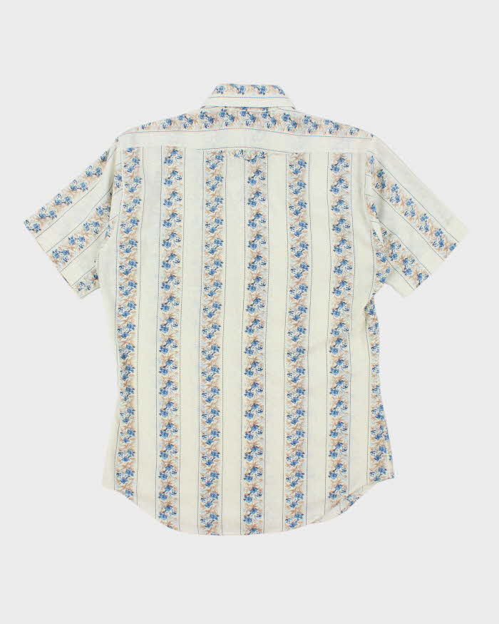 Vintage Western Atlantic Snap Button Patterned Western Shirt - M