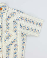 Vintage Western Atlantic Snap Button Patterned Western Shirt - M