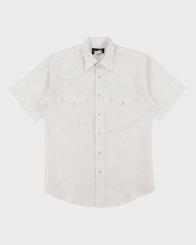 Vintage 90's Wrangler Snap Button Striped Western Shirt - M