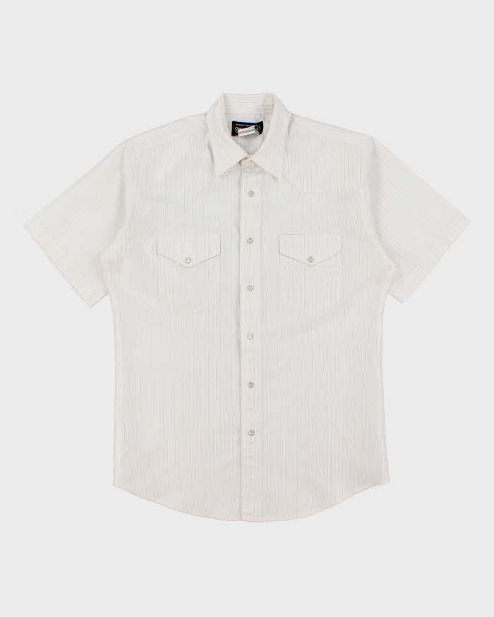 Vintage 90's Wrangler Snap Button Striped Western Shirt - M