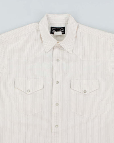 Vintage 90's Wrangler Snap Button Striped Western Shirt - M