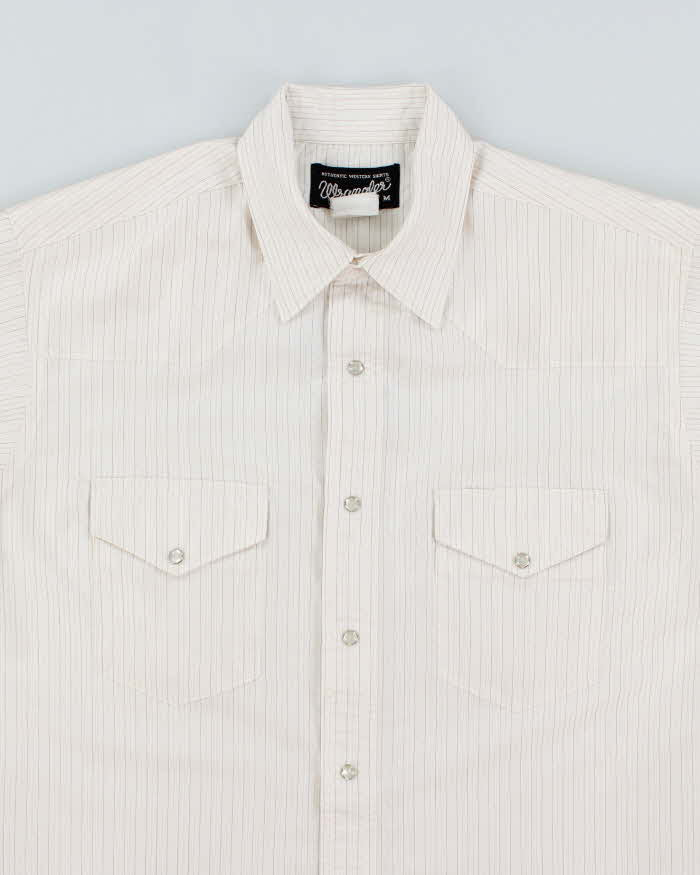 Vintage 90's Wrangler Snap Button Striped Western Shirt - M