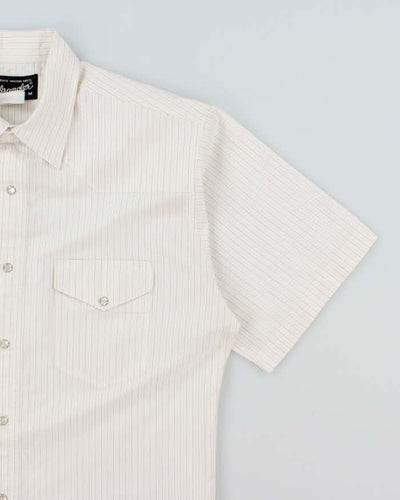 Vintage 90's Wrangler Snap Button Striped Western Shirt - M