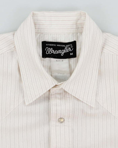 Vintage 90's Wrangler Snap Button Striped Western Shirt - M
