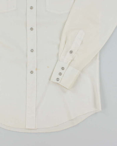 Vintage 70's H Bar C Embroidered Flower Long Sleeve Western Shirt - L