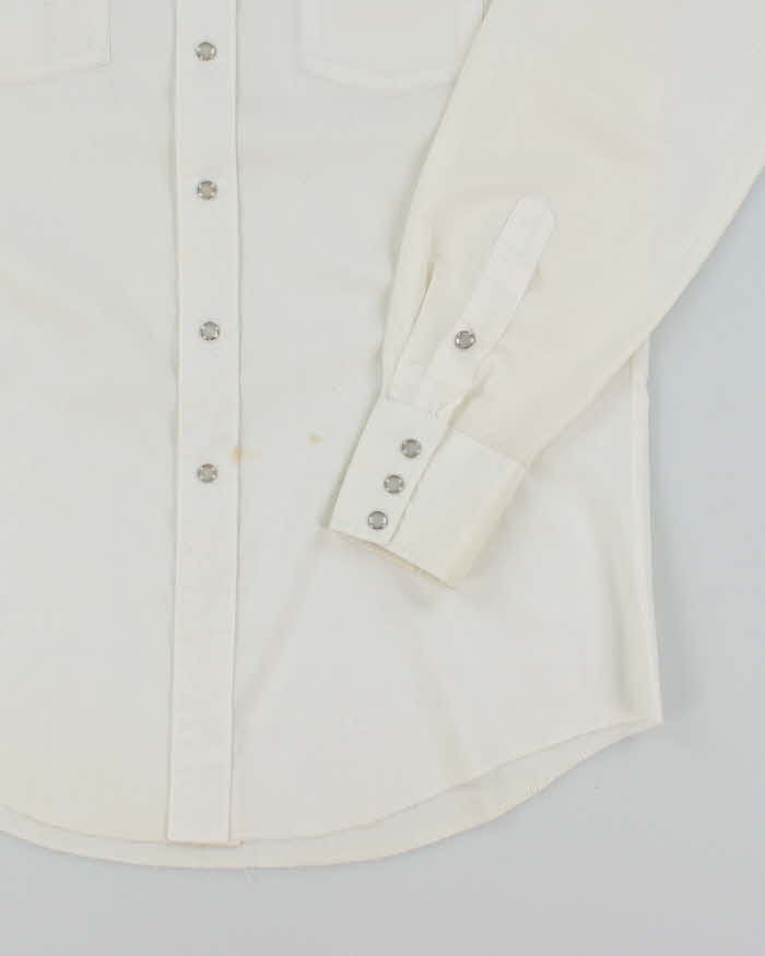 Vintage 70's H Bar C Embroidered Flower Long Sleeve Western Shirt - L
