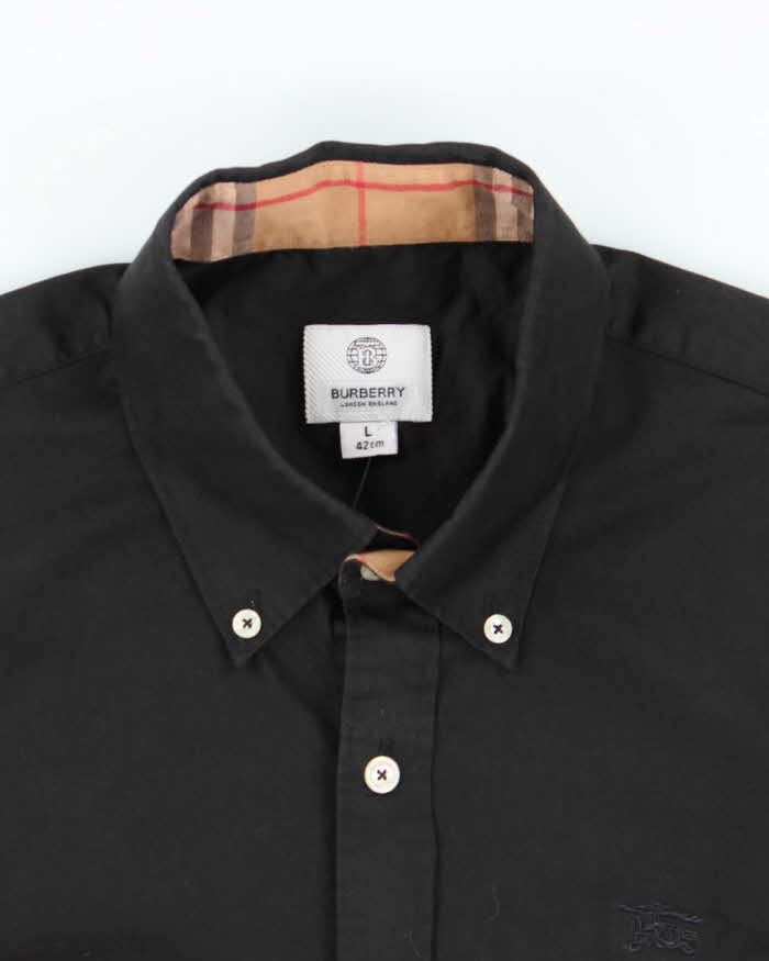 Vintage Y2K Burberry Nova Check Collar Long Sleeve Shirt - L