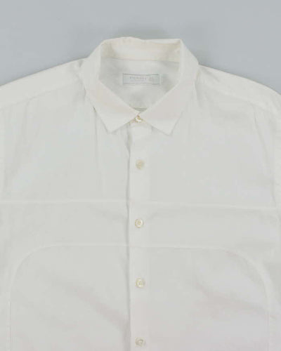 Vintage 2000's Prada Plain White Long Sleeve Shirt - L