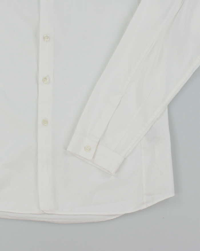 Vintage 2000's Prada Plain White Long Sleeve Shirt - L