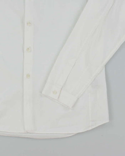 Vintage 2000's Prada Plain White Long Sleeve Shirt - L