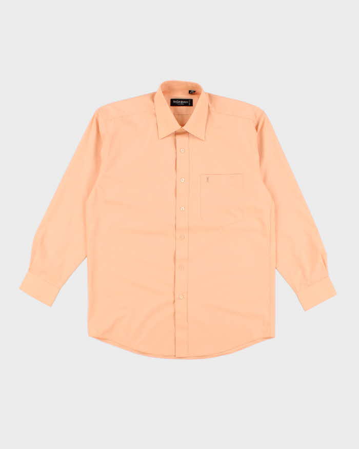 Vintage 90's Yves Saint Laurent Plain Long Sleeve Shirt - L