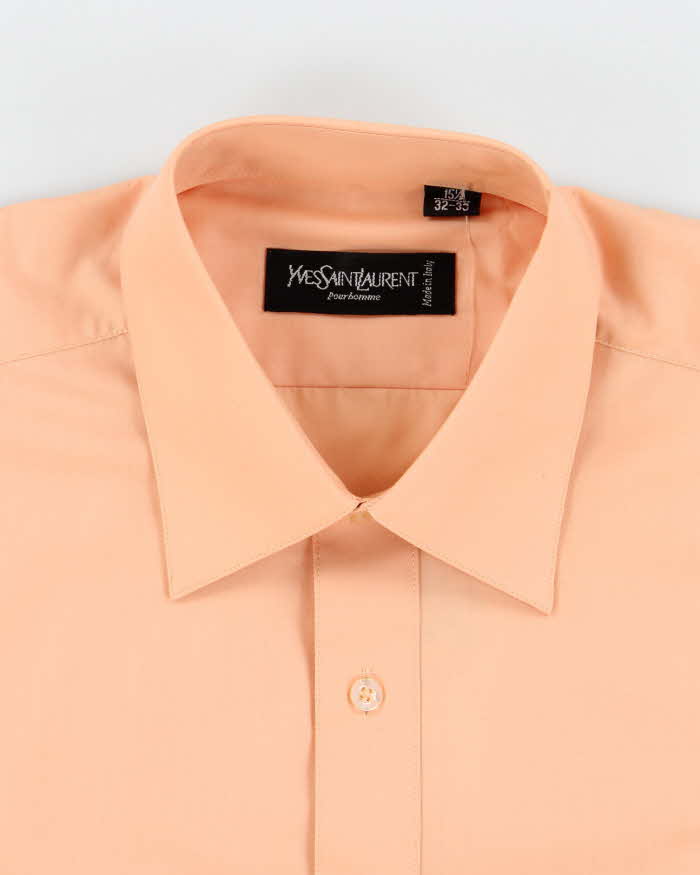 Vintage 90's Yves Saint Laurent Plain Long Sleeve Shirt - L