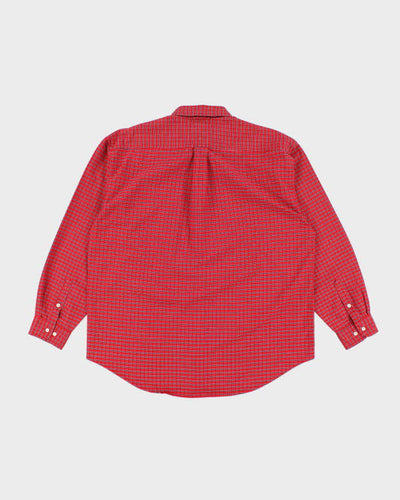 Vintage Y2K Tommy Hilfiger Oversized Patterned Flannel Shirt - XL