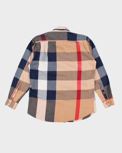 Vintage Y2K Burberry London Patterned Long Sleeve Shirt - XL