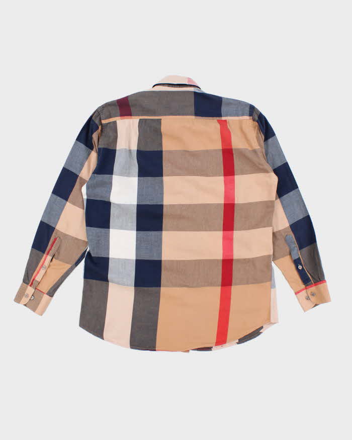 Vintage Y2K Burberry London Patterned Long Sleeve Shirt - XL