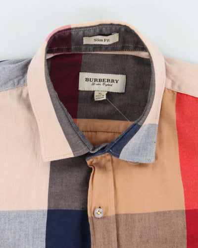 Vintage Y2K Burberry London Patterned Long Sleeve Shirt - XL