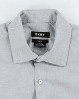 Vintage DKNY Plain Slim Fit Long Sleeve Shirt - S