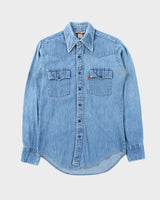 Vintage 90's Levi's Medium Wash Snap Button Denim Shirt - S