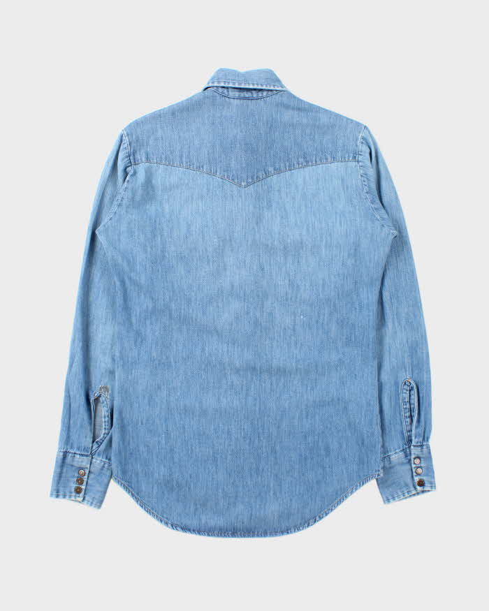 Vintage 90's Levi's Medium Wash Snap Button Denim Shirt - S