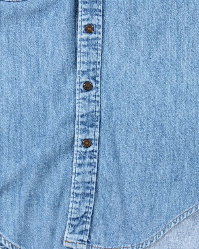 Vintage 90's Levi's Medium Wash Snap Button Denim Shirt - S