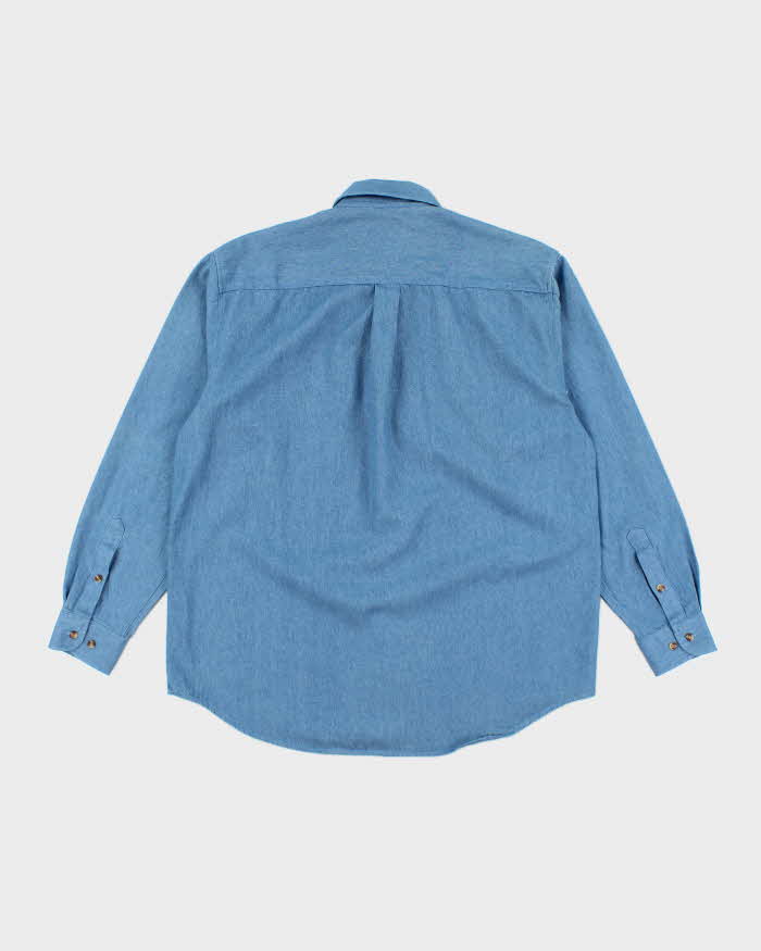 Vintage 2000's Ralph Lauren Medium Wash Long Sleeve Denim Shirt - L