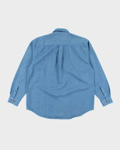 Vintage 2000's Ralph Lauren Medium Wash Long Sleeve Denim Shirt - L
