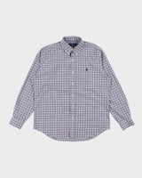 Vintage Y2K Ralph Lauren Oversized Patterned Long Sleeve Shirt - L