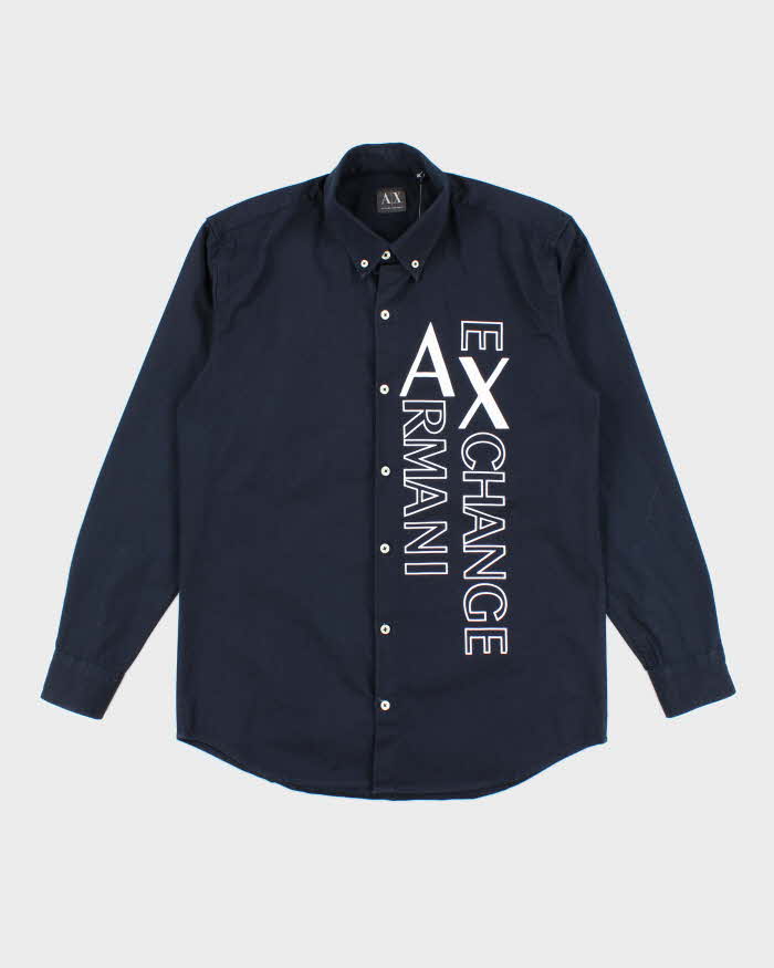 Vintage Y2K Armani Exchange Graphic Printed Long Sleeve Shirt - XL