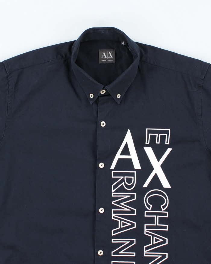 Vintage Y2K Armani Exchange Graphic Printed Long Sleeve Shirt - XL