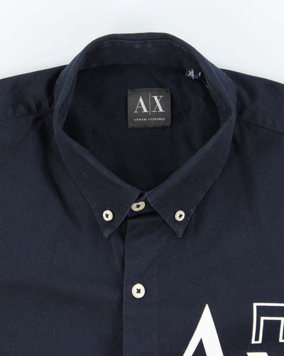 Vintage Y2K Armani Exchange Graphic Printed Long Sleeve Shirt - XL