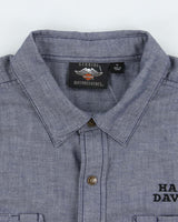 Vintage 2000's Harley Davidson Embroidered Snap Button Shirt - XL