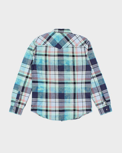 Vintage Y2K Guess Patterned Long Sleeve Shirt - M