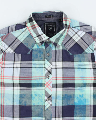 Vintage Y2K Guess Patterned Long Sleeve Shirt - M