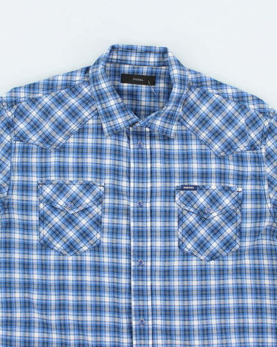 Diesel Blue Western Check Shirt - L