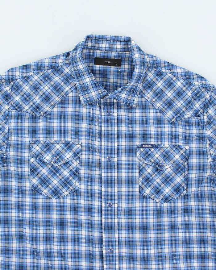 Diesel Blue Western Check Shirt - L