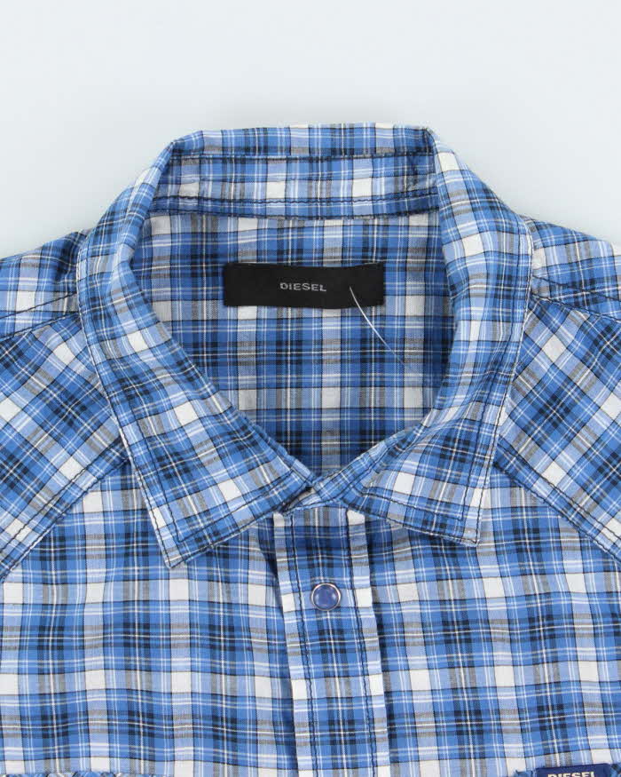 Diesel Blue Western Check Shirt - L