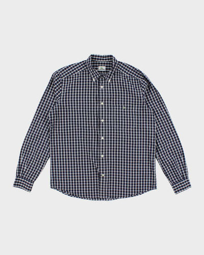 Lacoste Navy Blue Check Shirt - XL