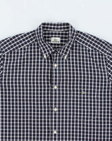 Lacoste Navy Blue Check Shirt - XL