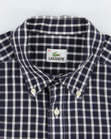 Lacoste Navy Blue Check Shirt - XL