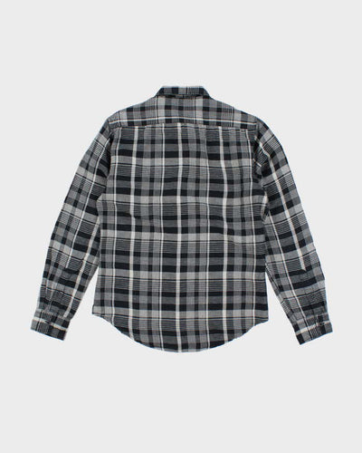 Levi's Navy Check Linen/Cotton Blend Slim Fit Shirt - S