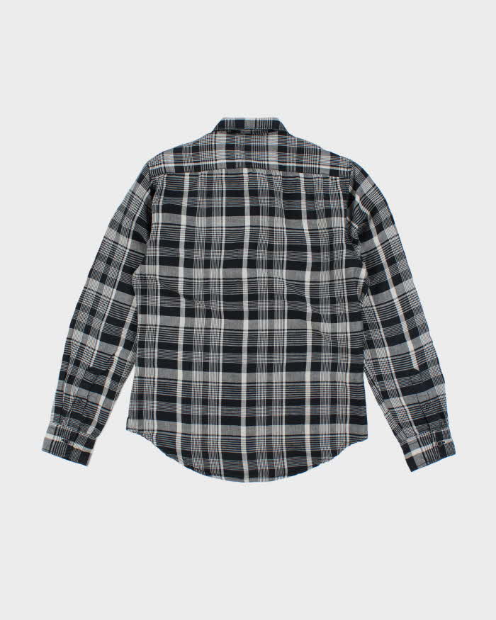 Levi's Navy Check Linen/Cotton Blend Slim Fit Shirt - S