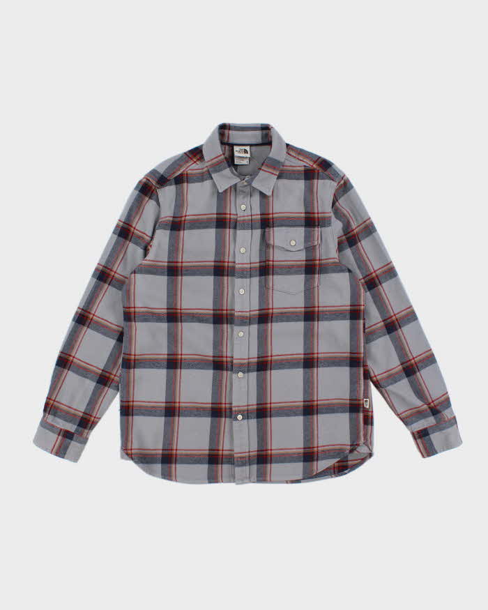 The North Face Grey Check Flannel Shirt - M