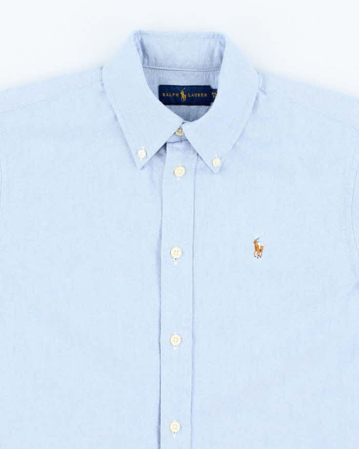 Ralph Lauren Plain Blue Long Sleeve Shirt - XS