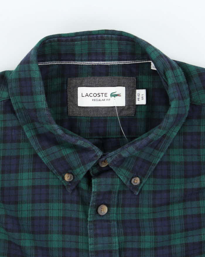Lacoste Check Long Sleeve Shirt - L