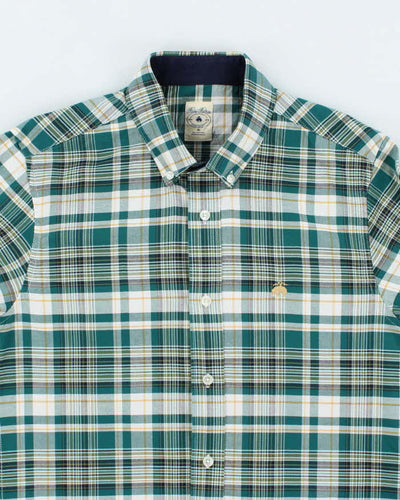 Brooks Brothers Green Check Long Sleeve Shirt - M