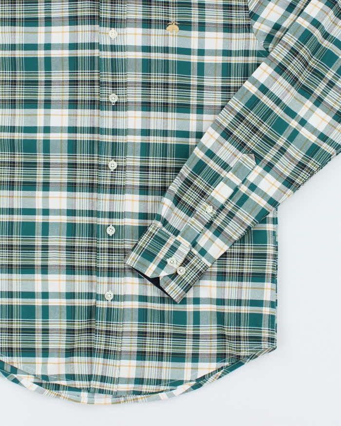 Brooks Brothers Green Check Long Sleeve Shirt - M