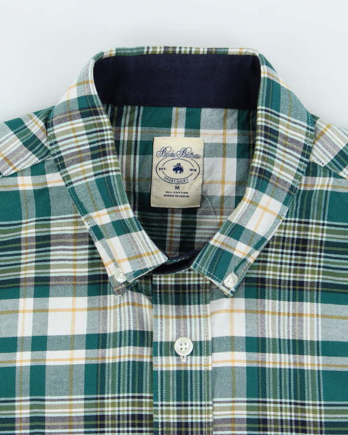 Brooks Brothers Green Check Long Sleeve Shirt - M