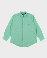 Vintage 90s Chaps Green Long Sleeve Shirt - M