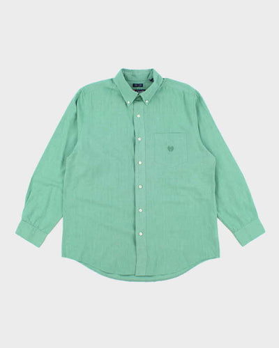 Vintage 90s Chaps Green Long Sleeve Shirt - M
